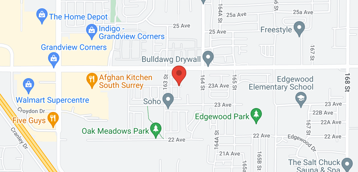 map of 11 16361 23A AVENUE